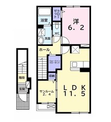 サン　ヴェール　小林　Ｂの物件間取画像